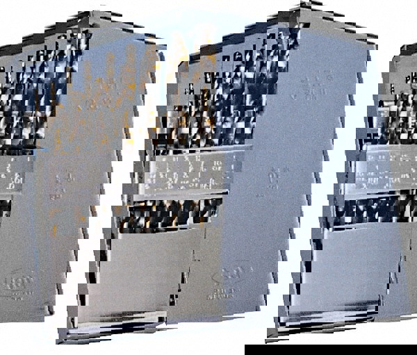 Drill Bit Set: Jobber Length Drill Bits, 15 Pc, 135 °, Cobalt