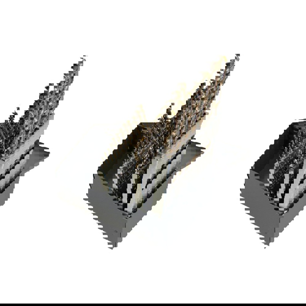 Drill Bit Set: Jobber Length Drill Bits, 29 Pc, 135 °, Cobalt