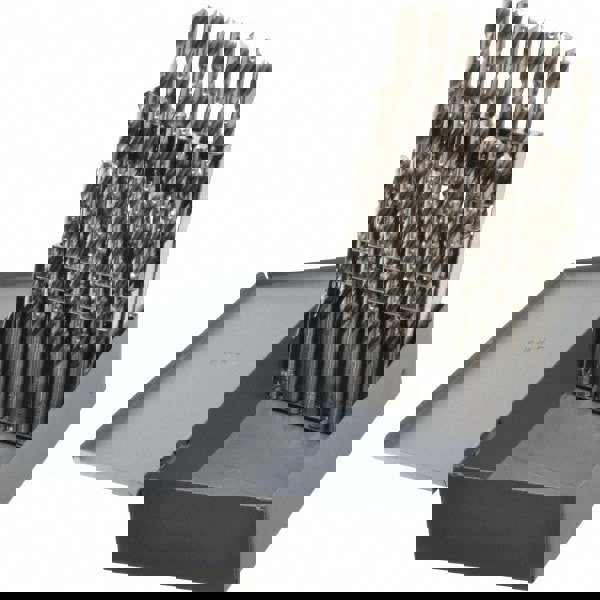 Drill Bit Set: Jobber Length Drill Bits, 26 Pc, 118 &deg;, Vanadium High Speed Steel
