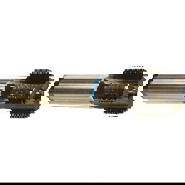 Straight Flute Tap: M12x1.75 Metric Coarse, 3 Flutes, Modified Bottoming, 6HX Class of Fit, Cobalt, Nitride Coated