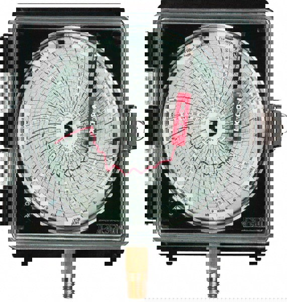 -22 to 122°F, 24 Hour Recording Time Chart Paper