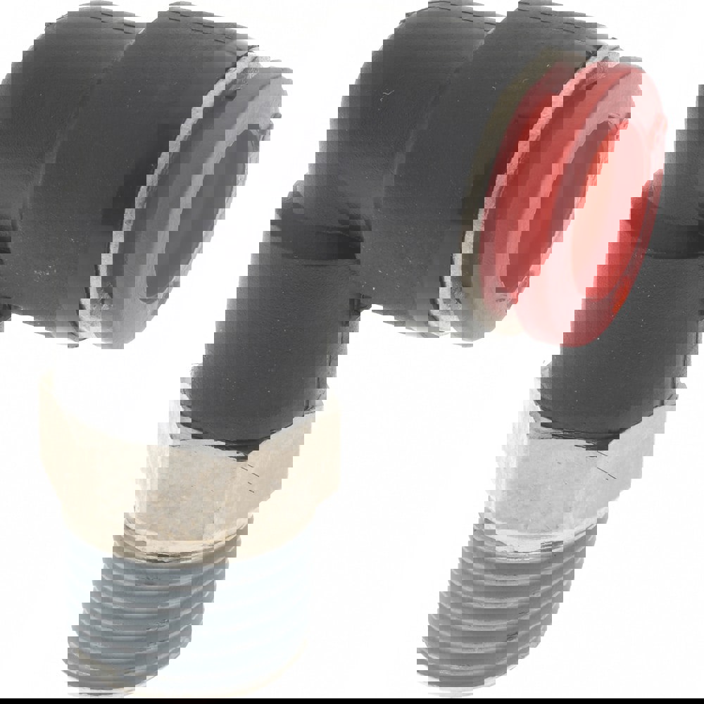 Push-To-Connect Tube to Male & Tube to Male BSPT Tube Fitting: 90 &deg; Swivel Elbow, 1/4