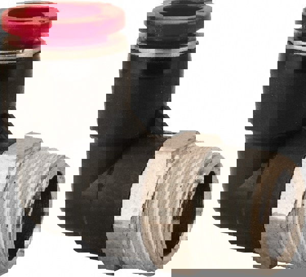 Push-To-Connect Tube to Male & Tube to Male BSPT Tube Fitting: 90 &deg; Swivel Elbow, 3/8