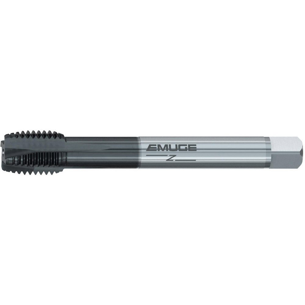 Spiral Point Tap: M10x1.25 Metric Fine, 4 Flutes, Plug Chamfer, 6HX Class of Fit, High-Speed Steel-E-PM, GLT-1 Coated