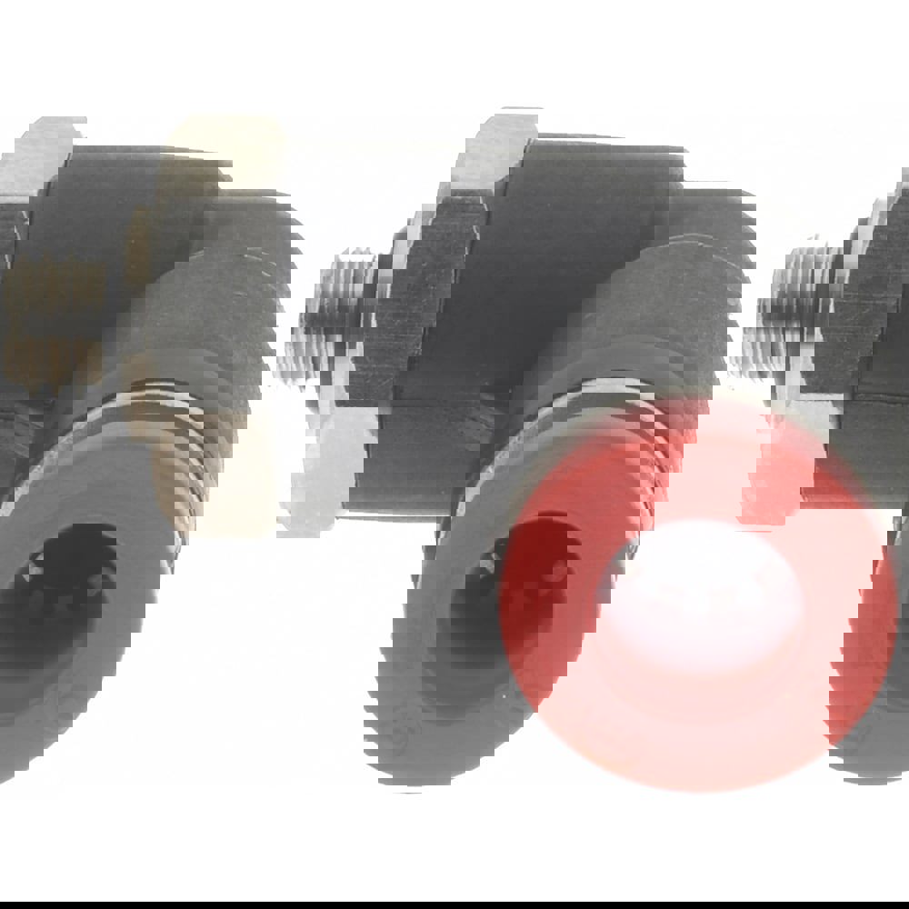 Push-To-Connect Tube to Metric Thread Tube Fitting: 90 &deg; Swivel Elbow, M5 Thread