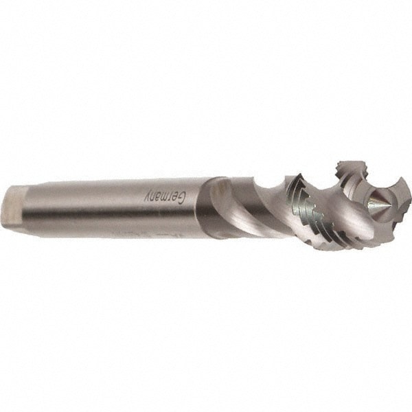 Spiral Flute Tap: M24x3.00 Metric, 4 Flutes, Modified Bottoming, 6H Class of Fit, Cobalt, Bright/Uncoated