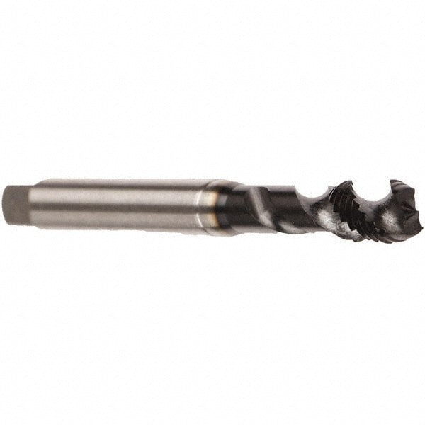M10x1.50 Metric Coarse/EGM, 3 Flute, 45&deg; Helix, Modified Bottoming Chamfer, GLT-8 Finish, Cobalt Spiral Flute STI Tap