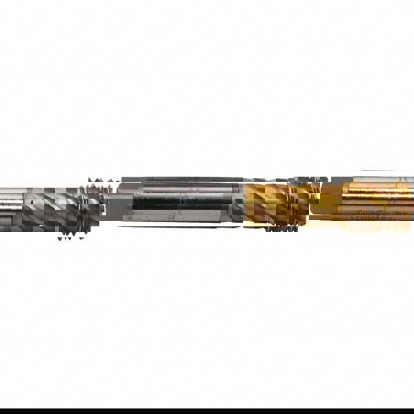 Spiral Flute Tap: M14x2.00 Metric, 4 Flutes, Bottoming, 6H Class of Fit, HSS-E, TIN Coated