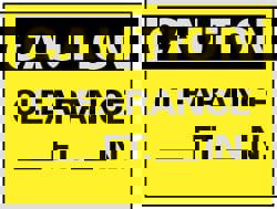 Accident Prevention Sign: Rectangle, 