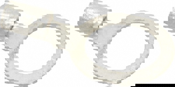 D Shaped Ring Terminal: Non-Insulated, 12 to 10 AWG, Crimp Connection