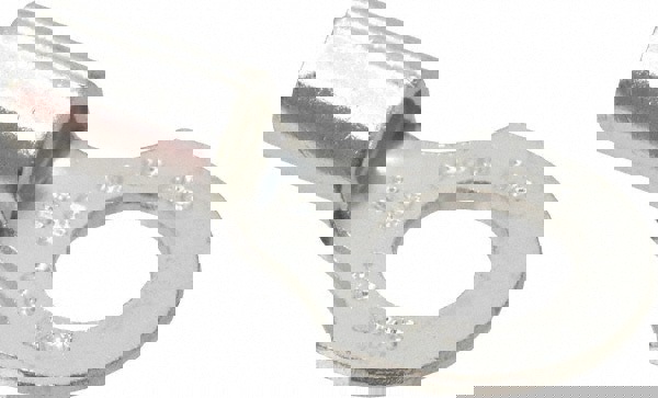 D Shaped Ring Terminal: Non-Insulated, 12 to 10 AWG, Crimp Connection