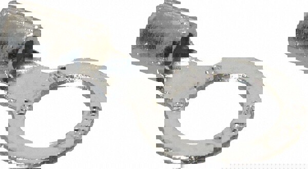 D Shaped Ring Terminal: Non-Insulated, 12 to 10 AWG, Crimp Connection