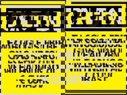 Accident Prevention Sign: Rectangle, 