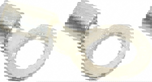 D Shaped Ring Terminal: Non-Insulated, 12 to 10 AWG, Crimp Connection