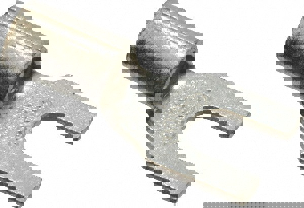 Standard Fork Terminal: Yellow, Non-Insulated, #8 Stud, Crimp