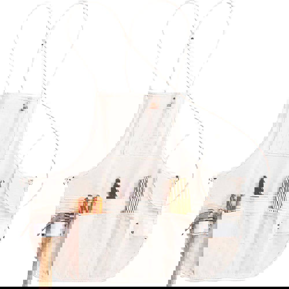 Tool Aprons & Tool Belts; Tool Type: Tool Apron ; Minimum Waist Size: 29 ; Maximum Waist Size: 55 ; Material: Canvas ; Number of Pockets: 12.000 ; Color: White