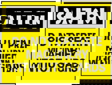 Accident Prevention Sign: Rectangle, 