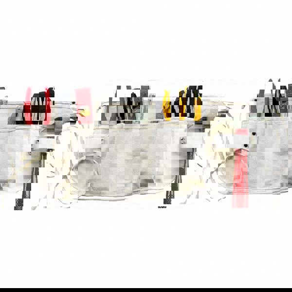 Tool Aprons & Tool Belts; Tool Type: Apron ; Minimum Waist Size: 29 ; Maximum Waist Size: 50 ; Material: Canvas; Cotton ; Number of Pockets: 5 ; Color: Natural