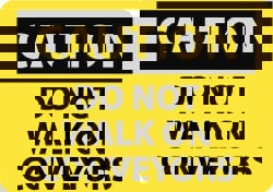 Accident Prevention Sign: Rectangle, 