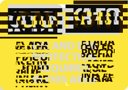 Accident Prevention Sign: Rectangle, 