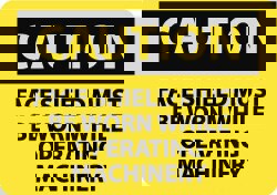 Accident Prevention Sign: Rectangle, 