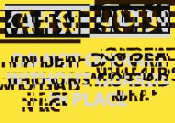 Accident Prevention Sign: Rectangle, 