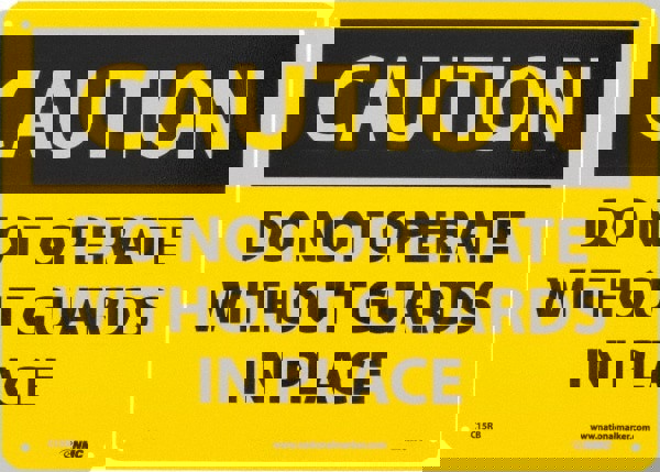 Accident Prevention Sign: Rectangle, 