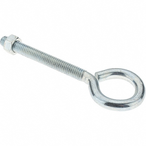 3/8-16, Zinc-Plated Finish, Steel Wire Turned Eye Bolt