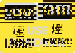 Accident Prevention Sign: Rectangle, 