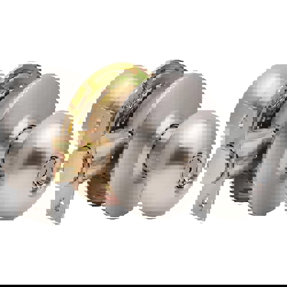 Knob Locksets; Type: Storeroom ; Key Type: Keyed Different ; Material: Metal ; Finish/Coating: Satin Stainless Steel ; Compatible Door Thickness: 1-3/8