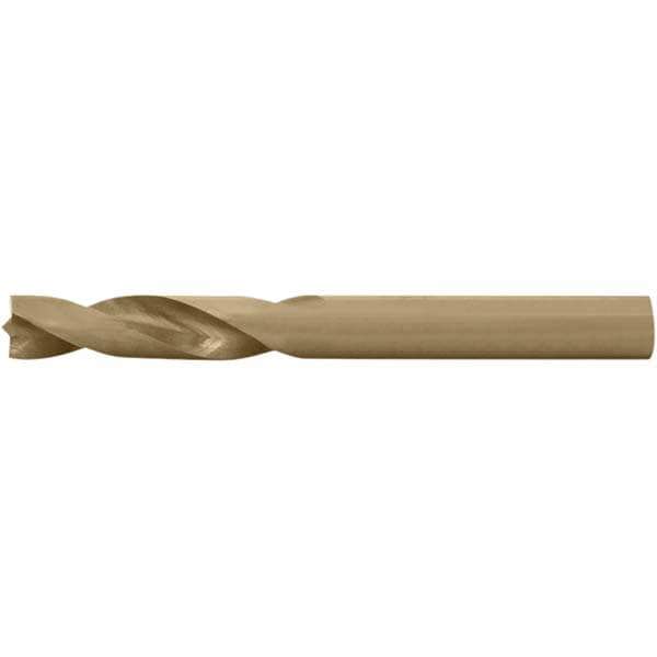 Mechanics Drill Bit: 8 mm Dia, 135 &deg; Point, Cobalt, Straight-Cylindrical Shank, Split Point