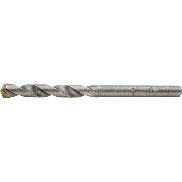 Hammer Drill Bits; Drill Bit Size (Decimal Inch): 0.2500 ; Usable Length (Inch): 10.44; 10.44in ; Overall Length (Inch): 12; 12in ; Shank Type: Straight ; Number of Flutes: 2 ; Drill Bit Material: Carbide Tipped; High Speed Steel; Carbide
