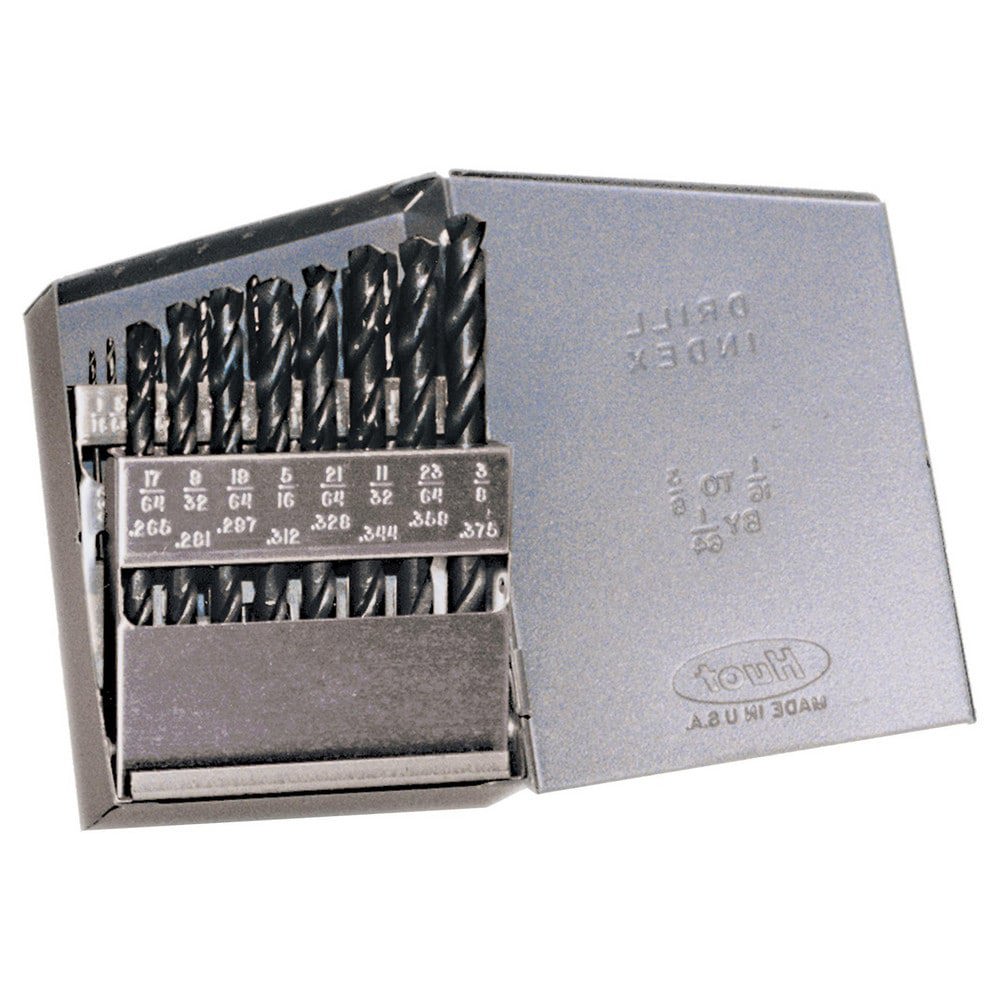 Drill Bit Set: Jobber Length Drill Bits, 21 Pc, 0.0625