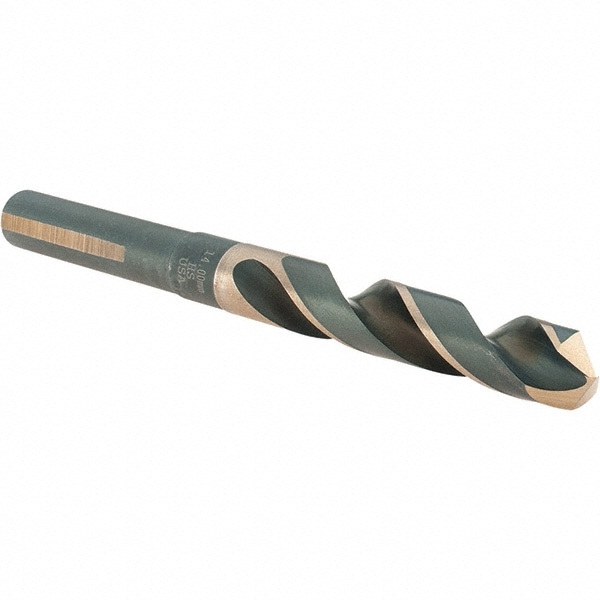 Reduced Shank Drill Bit: 14.00 mm Dia, 12.70 mm Shank Dia, 118 deg Point, High-Speed Steel