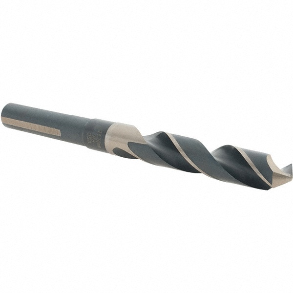 Reduced Shank Drill Bit: 14.50 mm Dia, 12.70 mm Shank Dia, 118 deg Point, High-Speed Steel