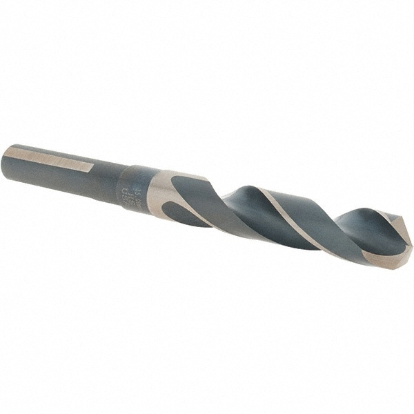 Reduced Shank Drill Bit: 15.00 mm Dia, 12.70 mm Shank Dia, 118 deg Point, High-Speed Steel