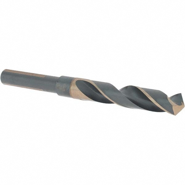 Reduced Shank Drill Bit: 16.00 mm Dia, 12.70 mm Shank Dia, 118 deg Point, High-Speed Steel