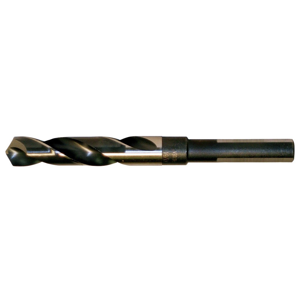 Reduced Shank Drill Bit: 16.50 mm Dia, 12.70 mm Shank Dia, 118 deg Point, High-Speed Steel