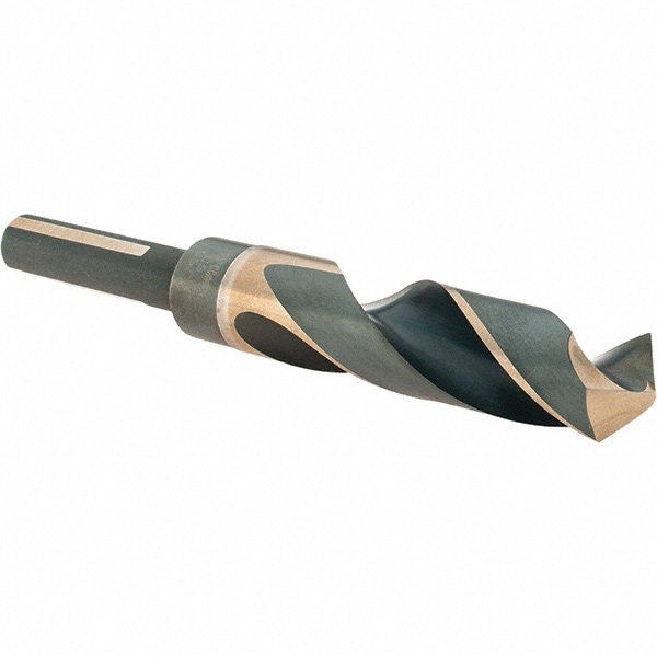 Reduced Shank Drill Bit: 21.00 mm Dia, 12.70 mm Shank Dia, 118 deg Point, High-Speed Steel