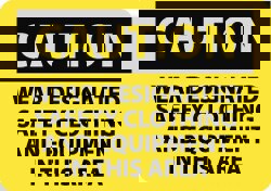 Accident Prevention Sign: Rectangle, 