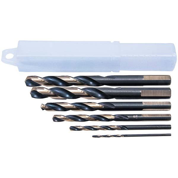 Drill Bit Set: Maintenance Length Drill Bits, 6 Pc, 0.0625
