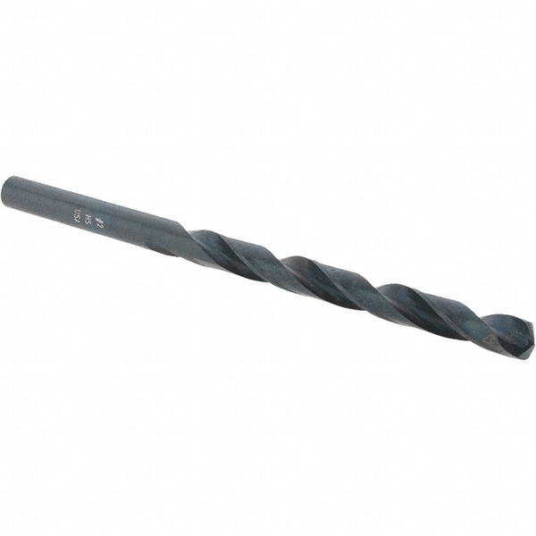 Jobber Length Drill Bit: #2 (0.2210) Dia, 135 deg, HSS