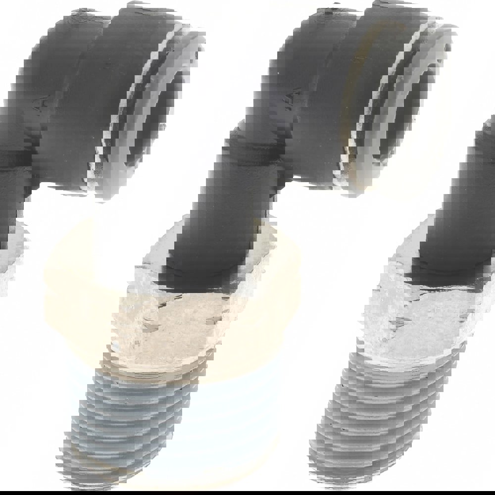 Push-To-Connect Tube to Male & Tube to Male NPT Tube Fitting: 90 &deg; Swivel Elbow, 3/8