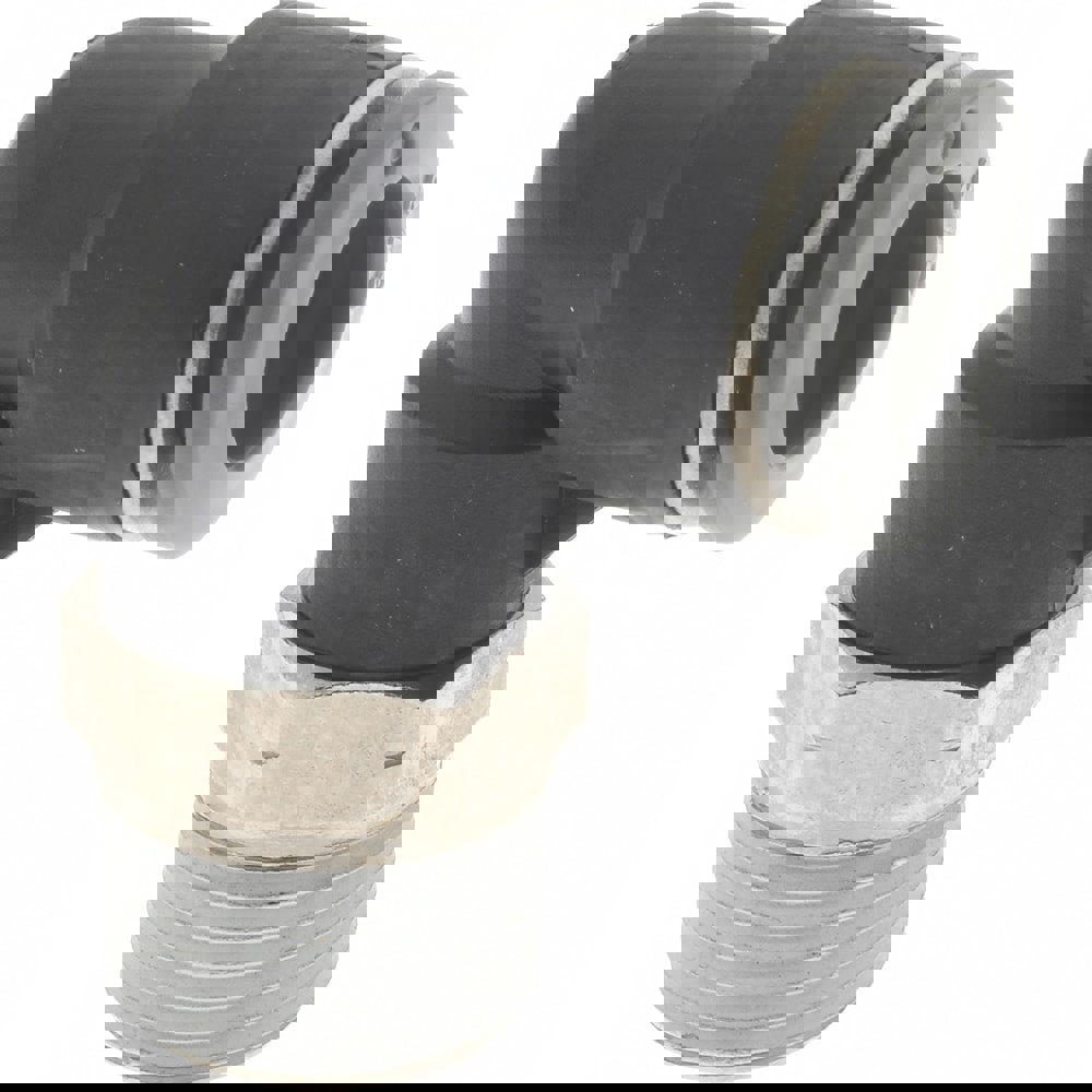 Push-To-Connect Tube to Male & Tube to Male NPT Tube Fitting: 90 &deg; Swivel Elbow, 3/8