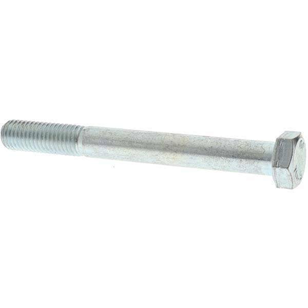 Hex Head Cap Screw: M12 x 1.75 x 110 mm, Grade 10.9 Steel, Zinc-Plated