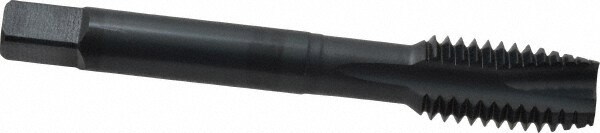 Spiral Point Tap: 1/2-13, UNC, 3 Flutes, Plug, 3B, Powdered Metal, Oxide Finish