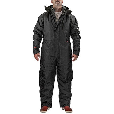 Coveralls & Overalls; Garment Style: Coverall ; Size: 5X-Large ; Color: Black ; Material: 420D Polyurethane Coated Nylon; Polyester ; Hazardous Protection Level: Non-Hazardous ; Ankle Style: Open