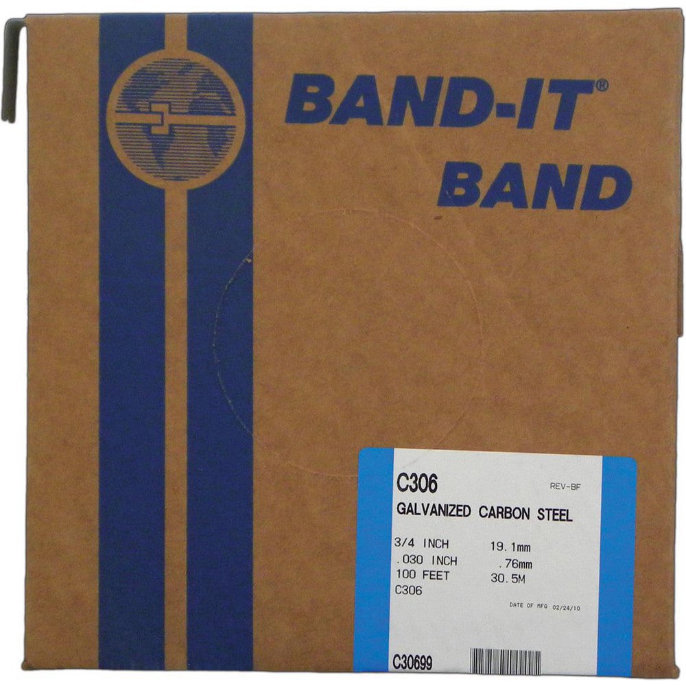 Band Clamps; Clamp Type: All Purpose Band ; Material: Galvanized Carbon Steel ; Number of Pieces: 1 ; Includes: 100/Roll ; System Of Measurement: Decimal Inch ; UNSPSC Code: 23152200
