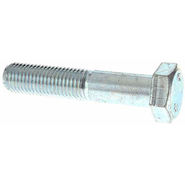 Hex Head Cap Screw: M12 x 1.50 x 60 mm, Grade 8.8 Steel, Zinc-Plated