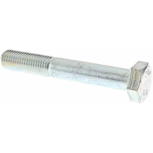 Hex Head Cap Screw: M12 x 1.50 x 80 mm, Grade 8.8 Steel, Zinc-Plated